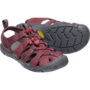 Women's Sandals Keen CLEARWATER CNX LEATHER W wine / red dahlia, Keen