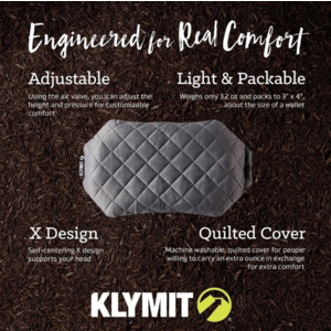 Inflatable pillow Klymit Luxe Pillow grey, Klymit