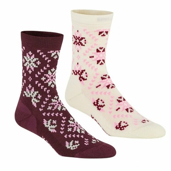 Women's wool socks Kari Traa Tirill sock 2pk pink 611322-Pri, Kari Traa
