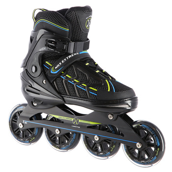 Roller skates NILS Extreme NA1128 black and green, Nils Extreme
