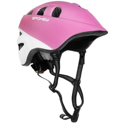 Children's cycling helmet Spokey CHERUB IN-MOLD, 48-52 cm, pink and white, Spokey