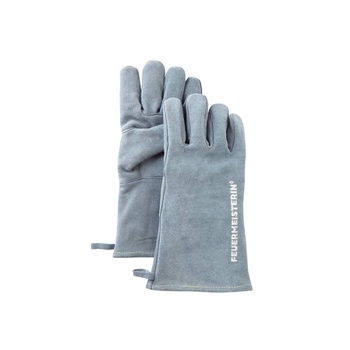 Women's leather barbecue gloves Feuermeister BBQ Premium (few) gray, Feuermeister®
